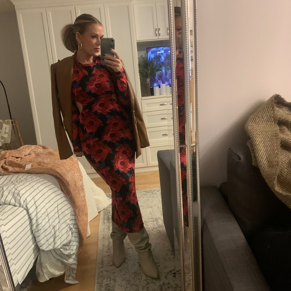 cutout midi dress